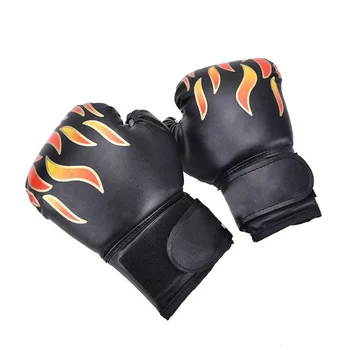 2 шт., Детские боксерские перчатки, Профессиональная дышащая тренировочная перчатка с огненной сеткой, Профессиональная детская дышащая спарринговая перчатка для мма