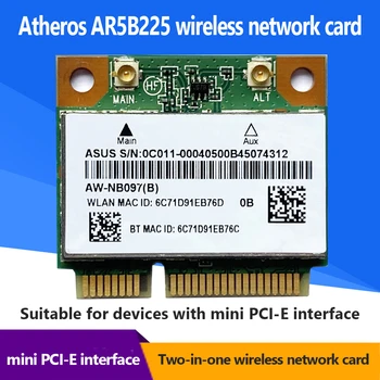 AR5B225 Mini PCIe 300M + Bluetooth 4.0 WLAN Wifi Беспроводная Сетевая карта Настольный компьютер Сетевая карта 300M Mini PCI-E WiFi Адаптер
