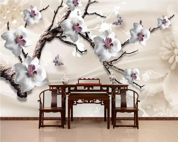 Beibehang Пользовательские обои 3D роскошные ювелирные изделия цветок ТВ фон обои украшение дома гостиная спальня 3D обои