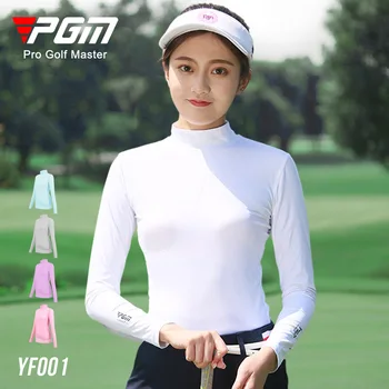 PGM golf нижнее пальто из ледяного шелка, солнцезащитная футболка с длинными рукавами, нижняя рубашка из ледяного шелка, летняя ультратонкая футболка cool money YF-001