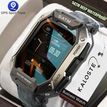 Watch Outdoor militar 5ATM Водонепроницаемые часы Bluetooth Smartwatch Спортивные для мужчин watch 2022 новые часы для xiaomi realme huawei