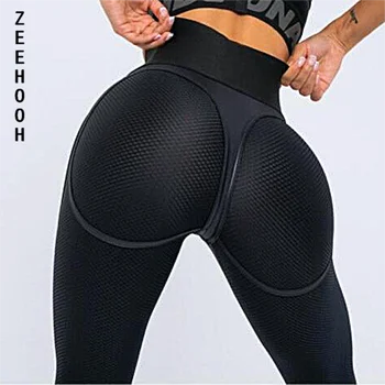 ZEEHOOH/Женские брюки, Леггинсы для спортзала, ультратонкие сетчатые спортивные колготки для йоги, спортивные штаны для бега Трусцой, Фитнеса, спортивные штаны с высокой талией