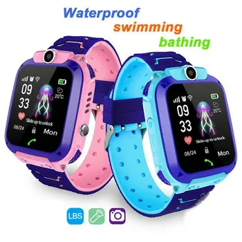 Детские умные часы SOS-телефон, умные часы для детей с sim-картой, фото, водонепроницаемый подарок для детей для IOS Android