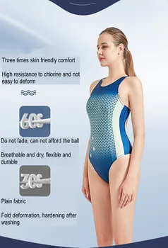 Женский профессиональный тренировочный соревновательный Водонепроницаемый быстросохнущий цельный купальник для девочек, купальный костюм для серфинга на пляже