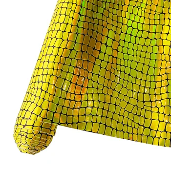 Листы из искусственной кожи крокодила с зеркальным тиснением, подходящие для изготовления кожаных серег, бантов, сумок, швейных изделий