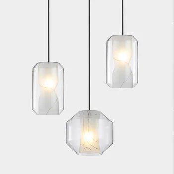 Подвесной светильник NordicGlass Art с одной головкой, Прикроватный светильник, Гостиная, Спальня, Коридор, Лестница, Кухня, Бар, Подвесной светильник