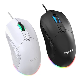 Проводная легкая игровая мышь, 7200 точек на дюйм, RGB-подсветка, программируемый драйвер на 7 кнопок, сверхлегкая ячеистая