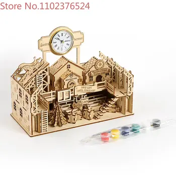 Фабрика Санта-Клауса, детские игрушки-пазлы, 3D трехмерные деревянные игрушки-головоломки