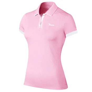 Футболка для гольфа, Женская Дышащая летняя рубашка Поло с короткими рукавами, одежда для игр